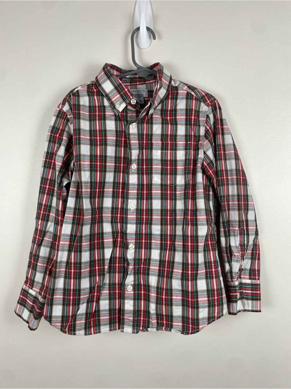 Crewcuts Plaid Button-Down Shirt size 6-7